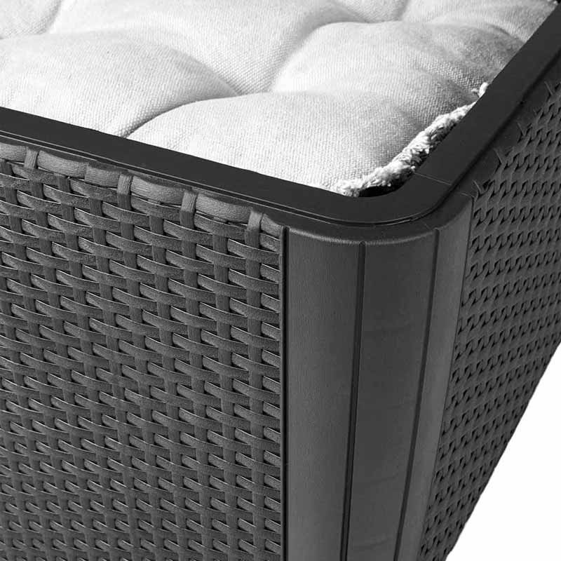 Стол-сундук LUZON PLUS FLAT WICKER GRAPHITE 115 L 3