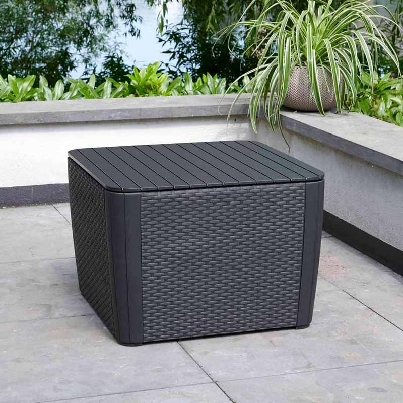 Стол-сундук LUZON PLUS FLAT WICKER GRAPHITE 115 L 6