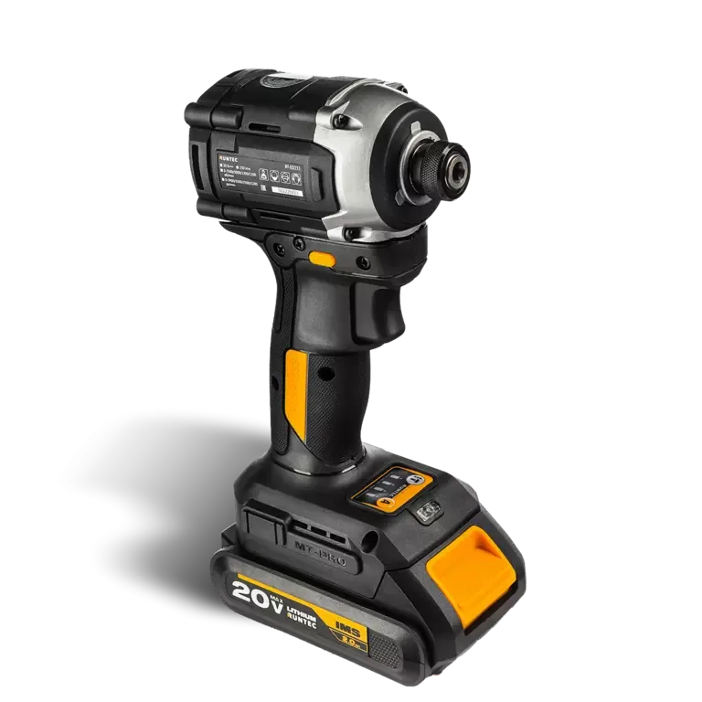 Винтоверт ударный аккумуляторный PRO 1/4", 20В, 2*2Ач, 230Нм Runtec RT-ED233