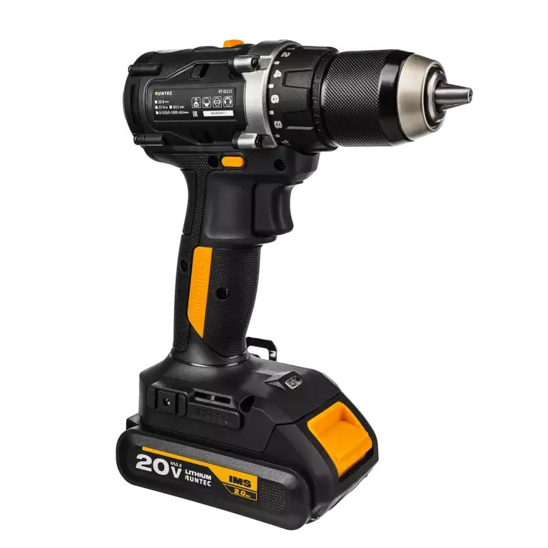 Дрель-шуруповерт аккумуляторная PRO 13 мм,20В, 2*2Ач, 55Нм Runtec RT-ID221