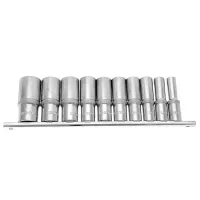 Набор глубоких торцевых головок 3/8" 12 гр. 5/16"-13/16" 9пр. на линейке