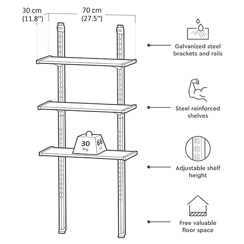 Комплект стеллажей SHELVING KIT 70 6