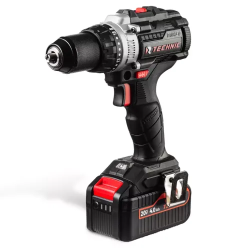 Дрель-шуруповерт ударная аккумуляторная TECHNIC 13 мм, 20В, 2*4Ач, 100Нм