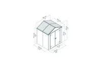 Хозблок RUBIKON 6x5 темно-серый