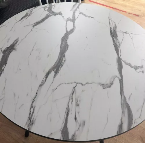 Круглый стол Ivy-L, Слоновая кость Белая ножка Ø90 cm 3