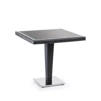 Стол Antares 80×80 со стеклянным верхом (Anthracite)