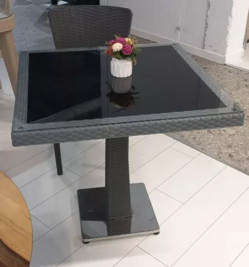 Стол Antares 80×80 со стеклянным верхом (Anthracite) 2