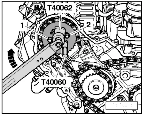 Набор фиксаторов для дизельных двигателей VW-Audi V6 (2.7, 3.0) V8 (4.0, 4.2) со съемником помпы 5