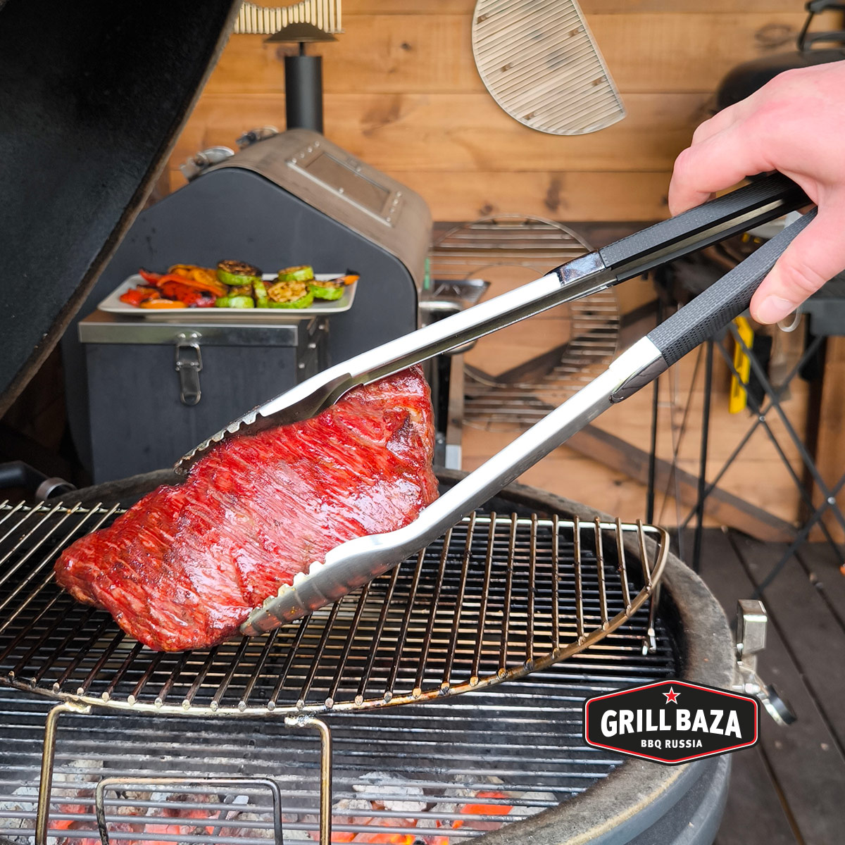 Щипцы для гриля Premium Grillbaza, нерж 12