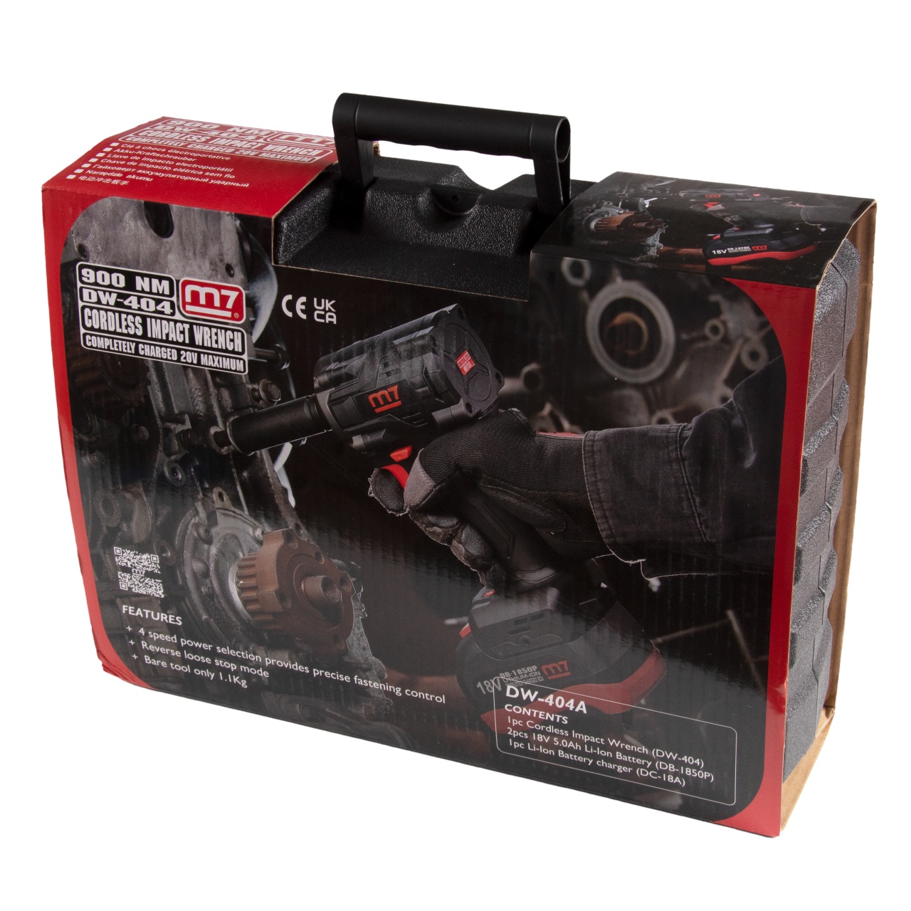 Аккумуляторный ударный гайковёрт 1/2", 900 Нм, 18 В, 9