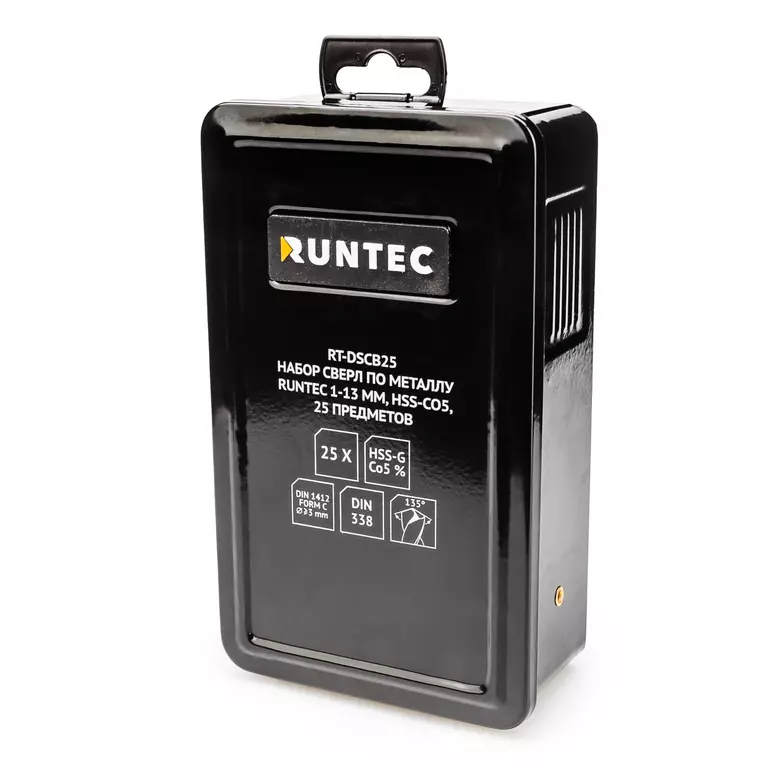 Набор сверл по металлу RUNTEC 1-13 мм, HSS-Co5, 25 предметов 5