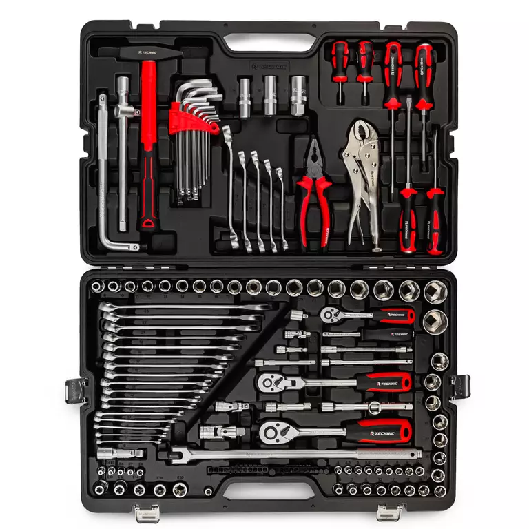 Набор ручных инструментов TECHNIC 142 предмета 1/2", 3/8", 1/4" 3