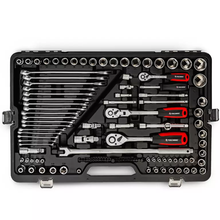 Набор ручных инструментов TECHNIC 142 предмета 1/2", 3/8", 1/4" 4
