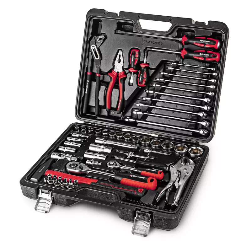 Набор ручных инструментов TECHNIC 72 предмета 1/2", 1/4" 3