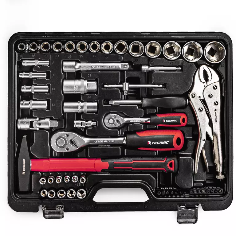 Набор ручных инструментов TECHNIC 72 предмета 1/2", 1/4" 4