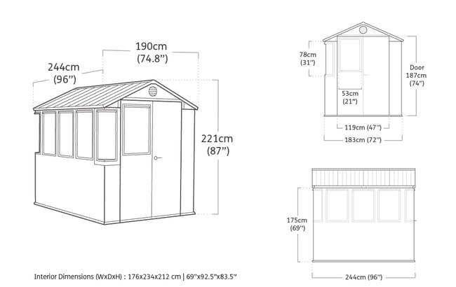 Сарай для выращивания Darwin Potting Shed 6x8 17213240 11