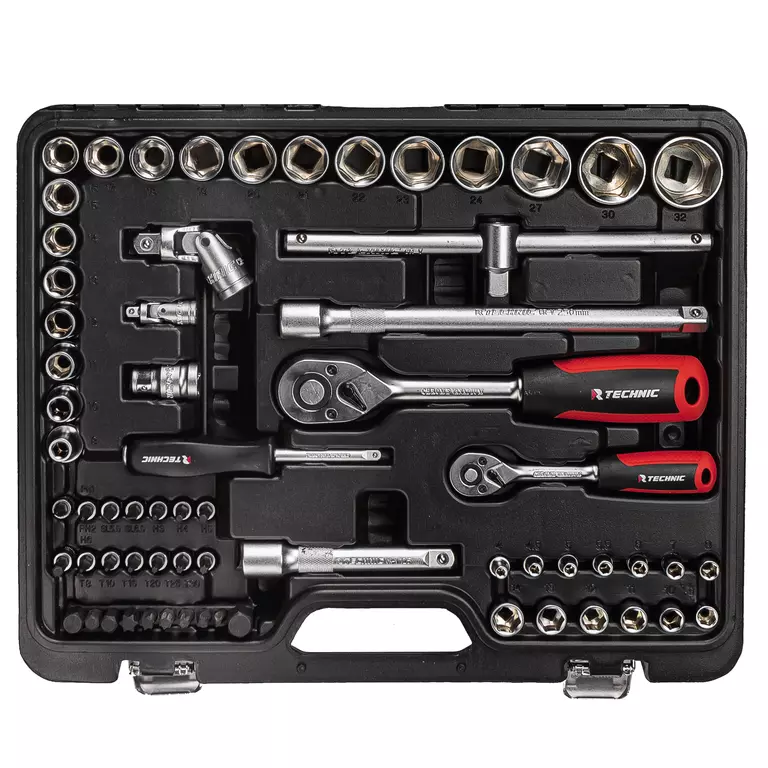 Набор ручных инструментов TECHNIC 82 предмета 1/2", 1/4" 4