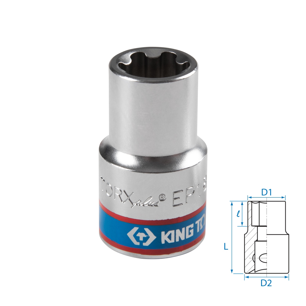 Головка торцевая TORX Plus (1/2", EP18, Короткая L = 45) 2