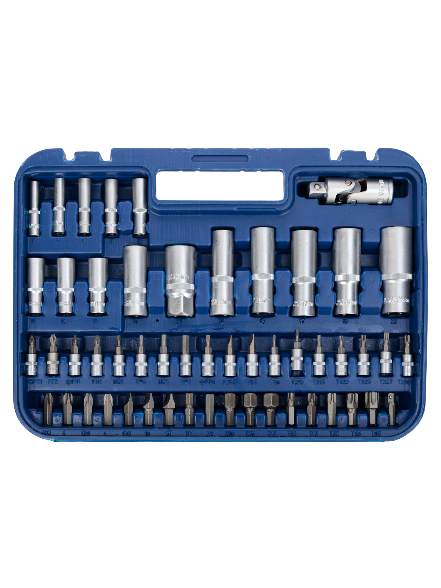 Набор инструментов 110 предметов 1/4″, 1/2″ 4
