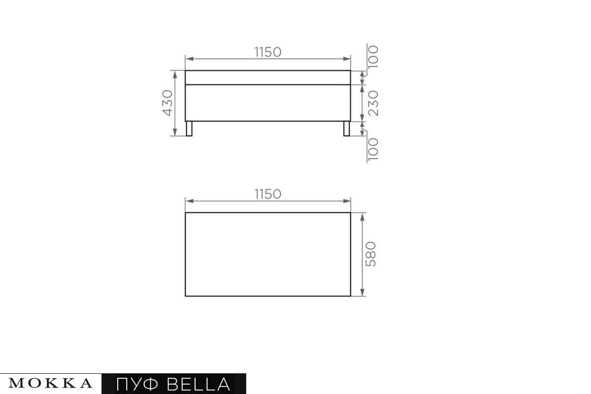 Пуф с подушкой BELLA 10