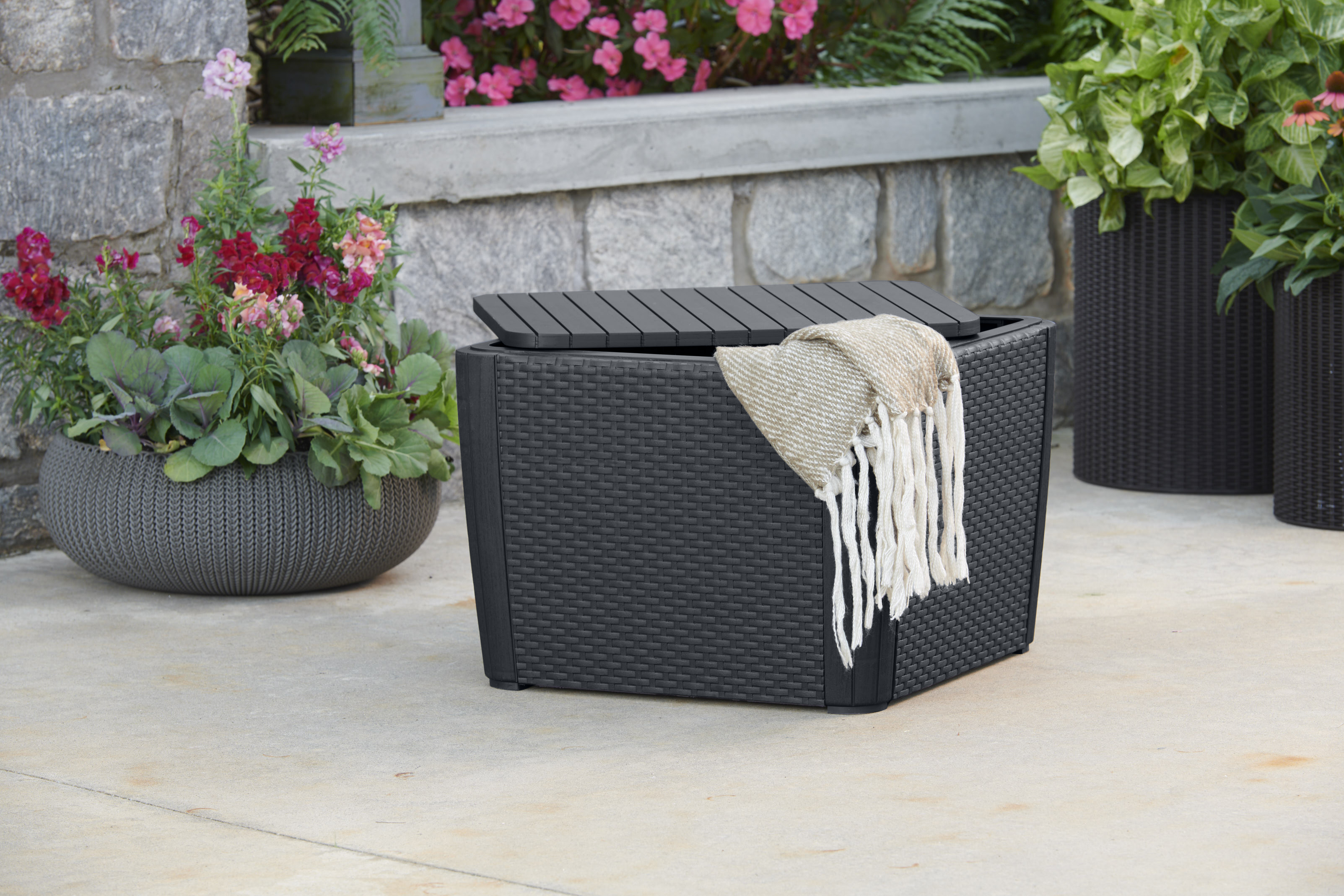 Стол-сундук Лузон Плюс (Luzon Plus Flat Wicker), графит 17208454 7