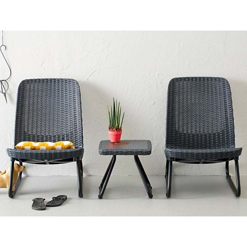 Компактный комплект для отдыха вдвоем Rio Patio Set  (графит ) Keter 17197637 2
