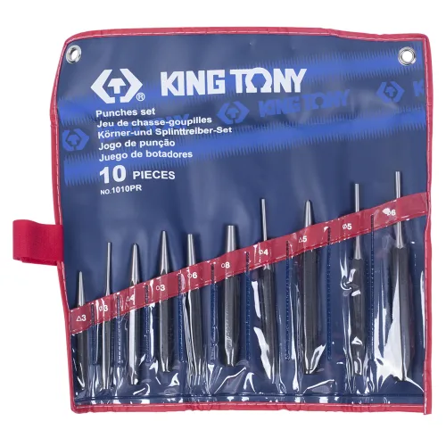 Набор выколоток, бородков, кернеров, 10 предметов KING TONY 1010PR 4