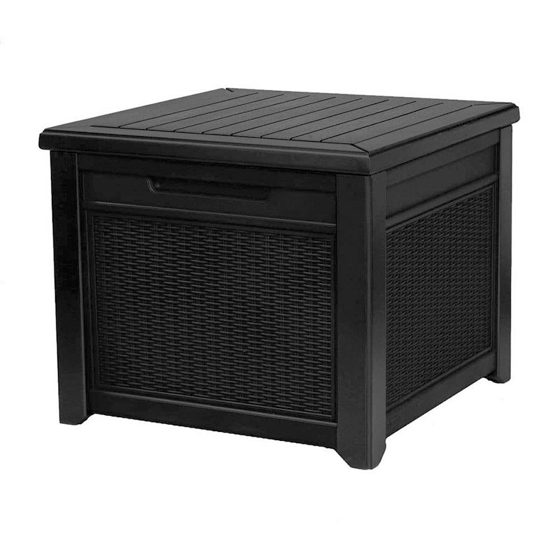Квадратный сундук для хранения CUBE RATTAN 208л. (Графит)