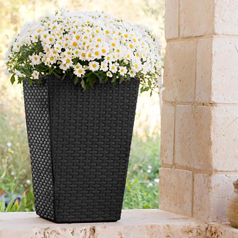 Кашпо под ротанг RATTAN PLANTER M (MEDIUM) 55.4L (Графит) 2