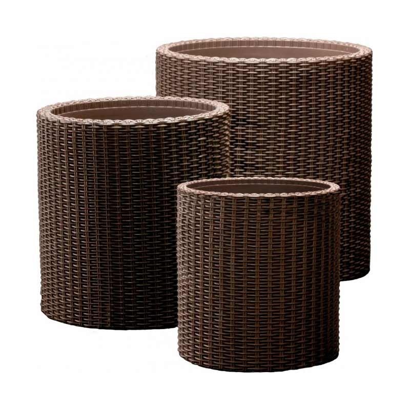 Комплект кашпо CYLINDER PLANTERS SET S+M+L (Коричневый) 2