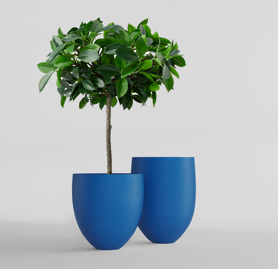 Кашпо BARREL (CLASSIC COBALT, 44х48 см, 62 л, в помещение и улицу) 5