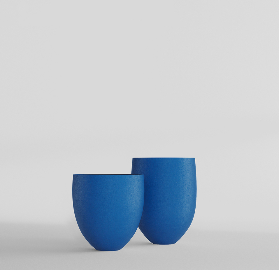 Кашпо BARREL (CLASSIC COBALT, 44х48 см, 62 л, в помещение и улицу) 6