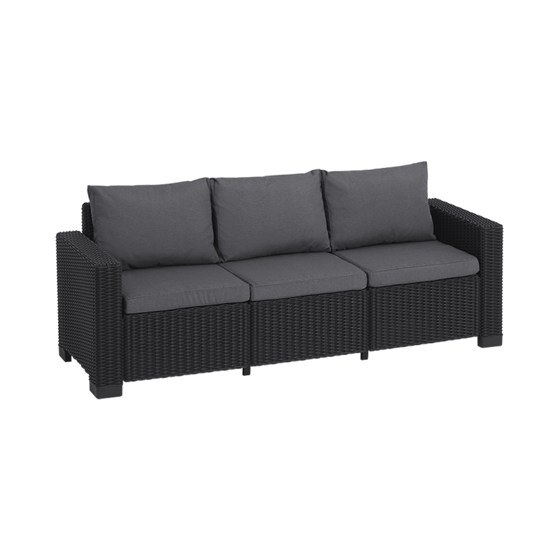 Комплект уличной мебели с тройным диваном CALIFORNIA 3 SEATER SET (Графит) 6