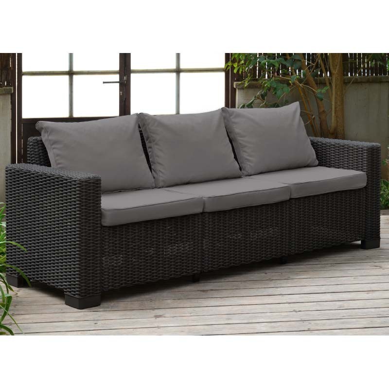 Комплект уличной мебели с тройным диваном CALIFORNIA 3 SEATER SET (Графит) 9