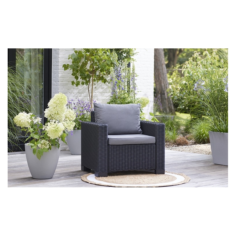 Комплект уличной мебели с тройным диваном CALIFORNIA 3 SEATER SET (Графит) 11