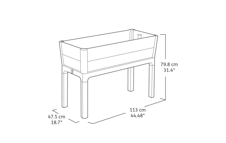Грядка для растений DARWIN ELEVATED GARDEN BED PRO (Графит)