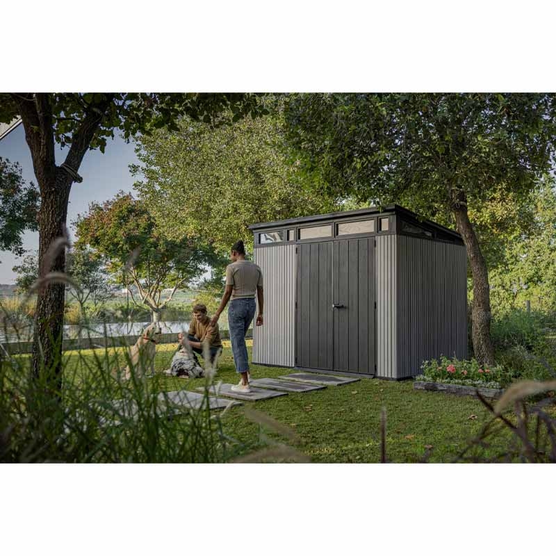 Сарай пластиковый PENT 9×7 (Серый) 4