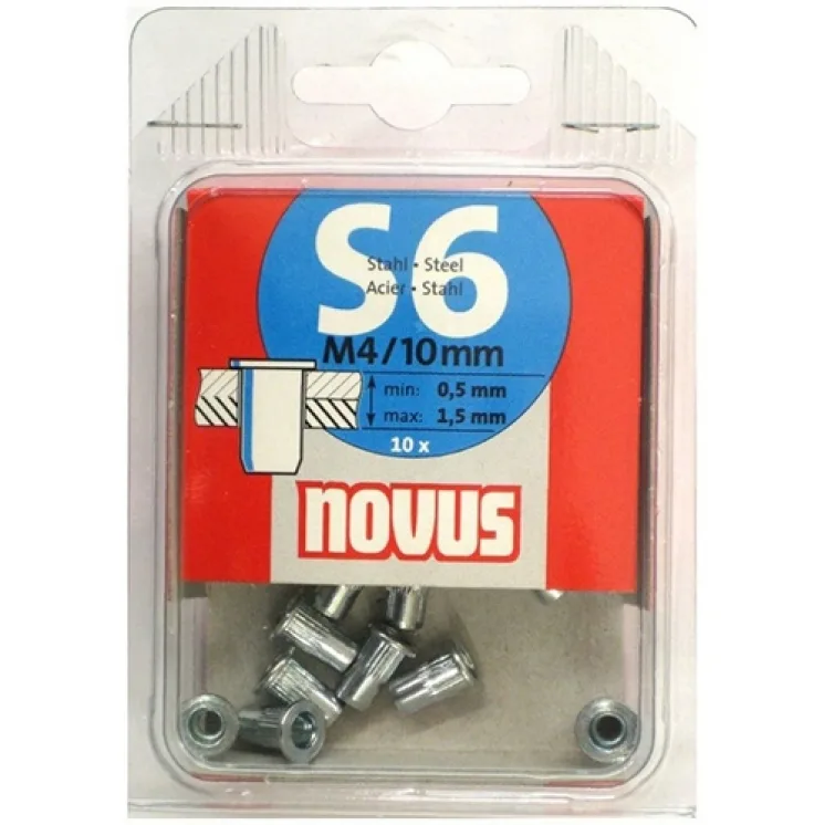 Заклепки-гайки S6х10мм (10шт.) Novus 045-0044