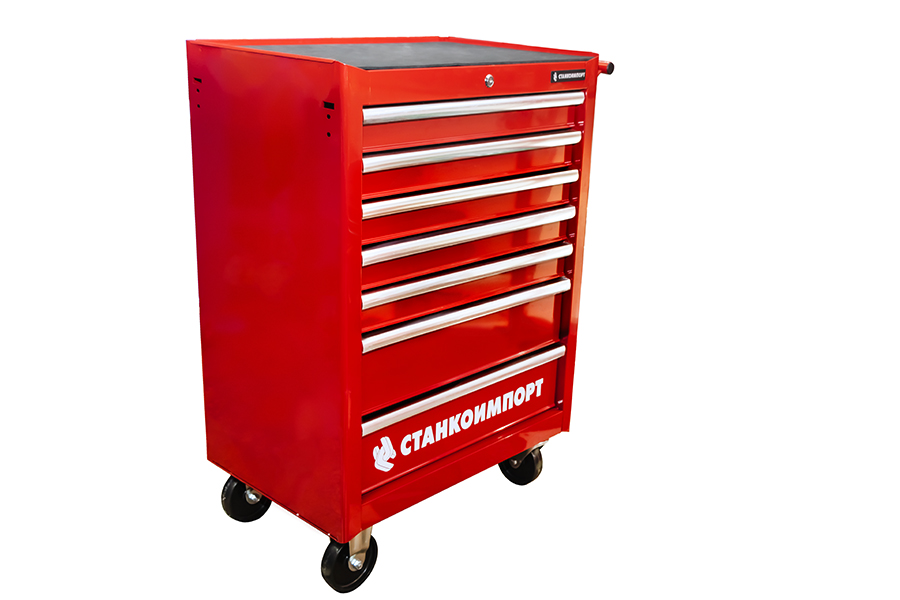 Тележка инструментальная с 7 ящиками (Красный) 2