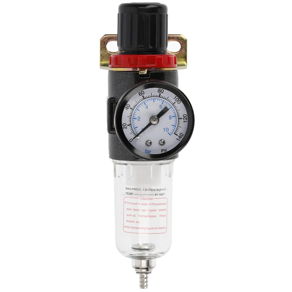 Фильтр- регулятор с манометром пневматический 1/4", 9 бар/135 PSI