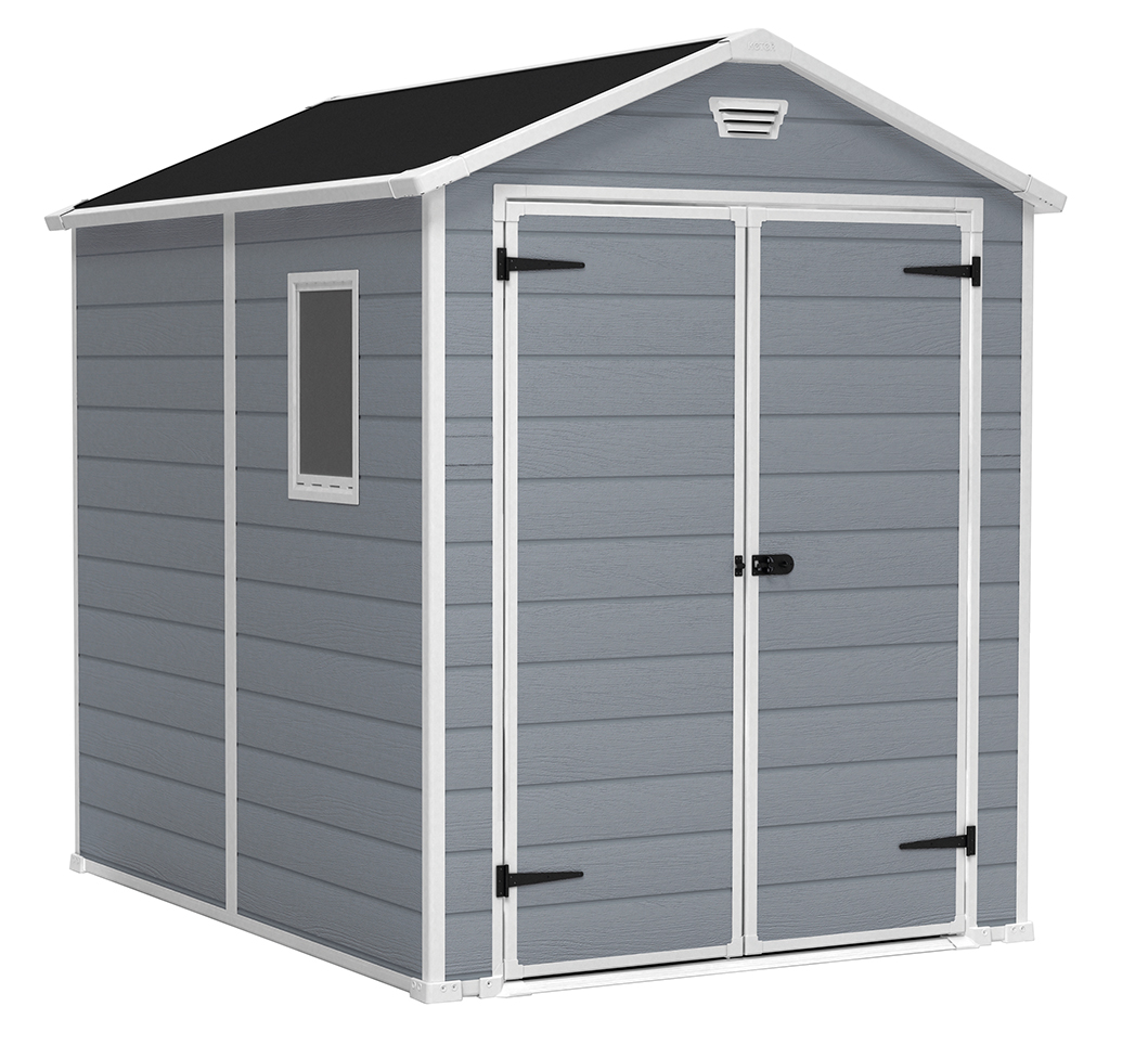 Сарай пластиковый MANOR 6x8 DD  (Серый (grey 927 - white 417))