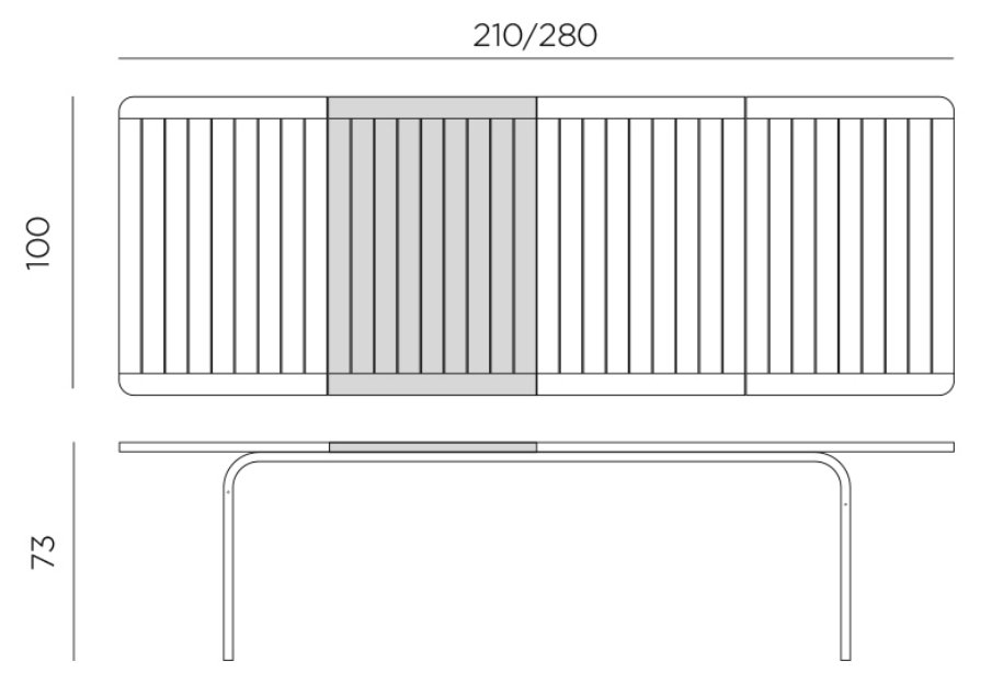Стол пластиковый раздвижной Alloro 210 Extensible (Белый) 10