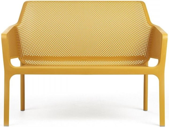 Диван пластиковый Net Bench (Горчичный) 2
