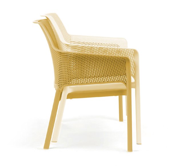 Диван пластиковый Net Bench (Горчичный) 5