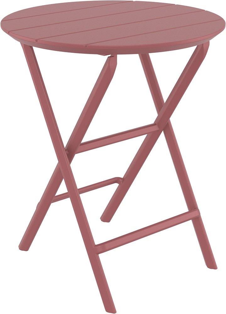 Стол пластиковый складной Helen Folding Table Ø60 (Кораловый)