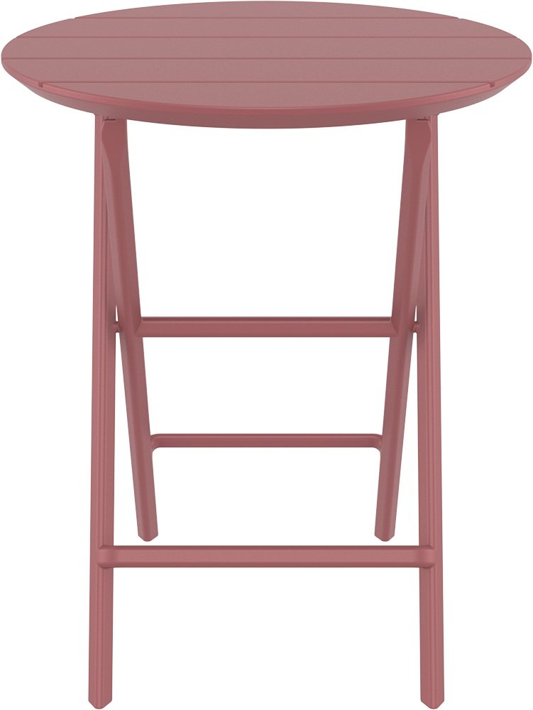 Стол пластиковый складной Helen Folding Table Ø60 (Кораловый) 3
