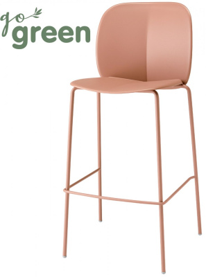 Стул пластиковый полубарный Mentha Go Green (Карамельный)