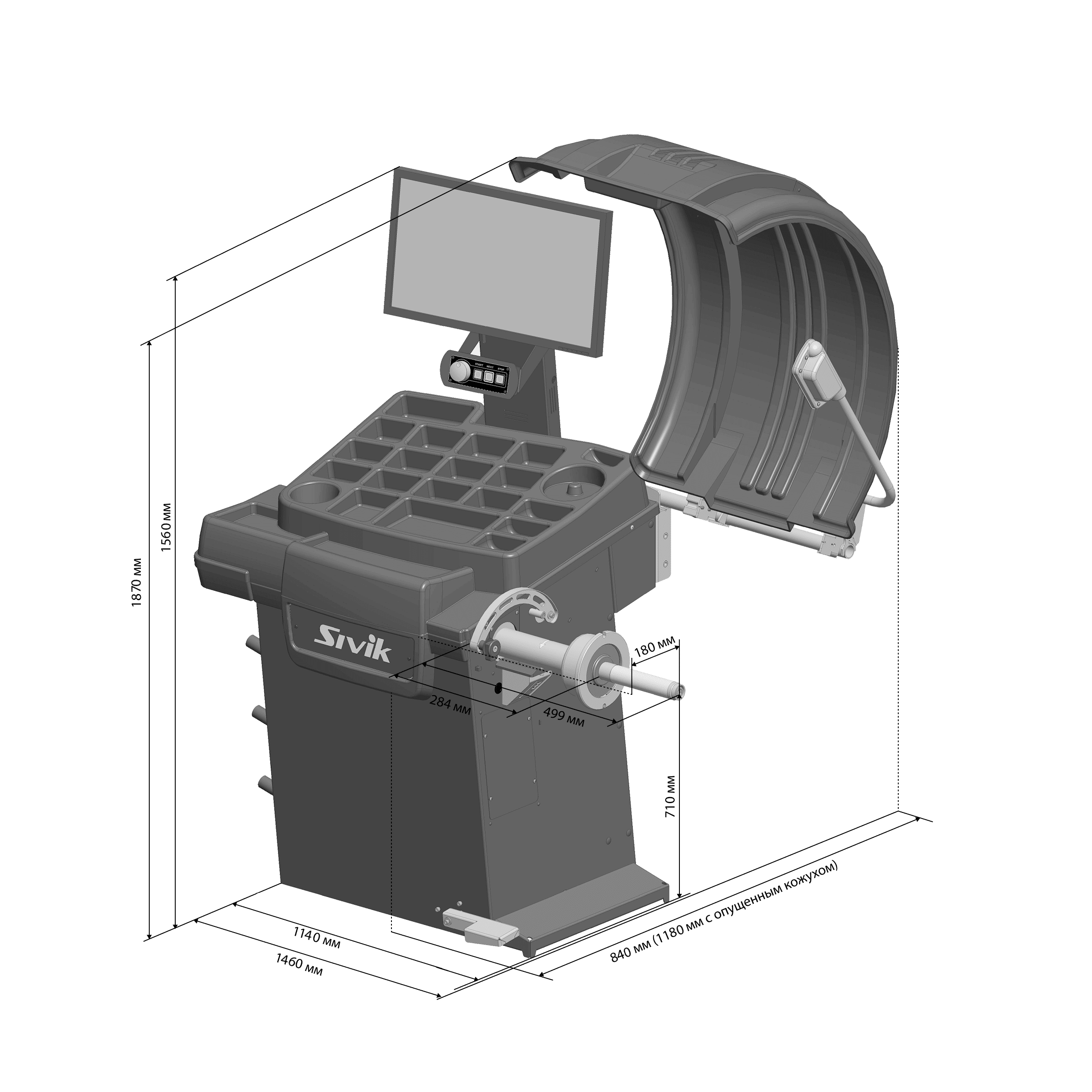 Станок балансировочный GELIOS (Красный RAL3020) 4