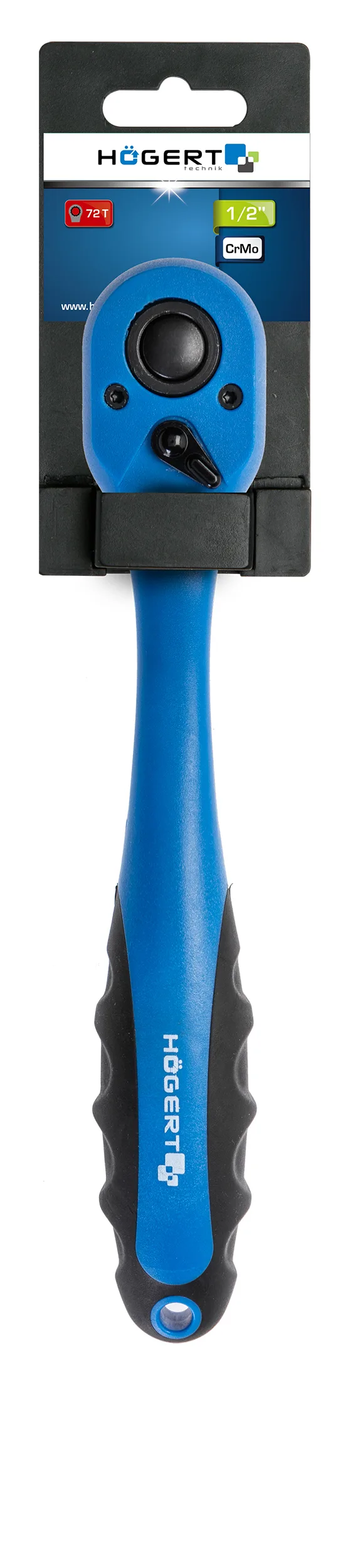 Трещотка 1/2", композитная, 72 зубца