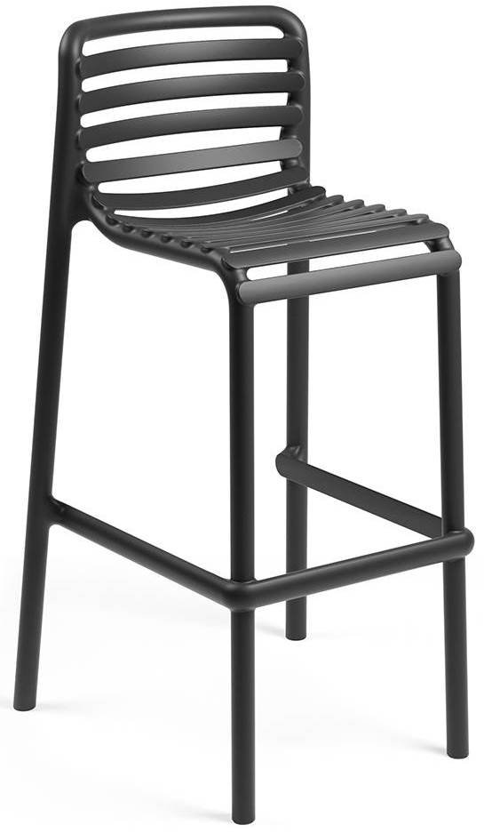 Стул пластиковый барный Doga Stool (Антрацит)